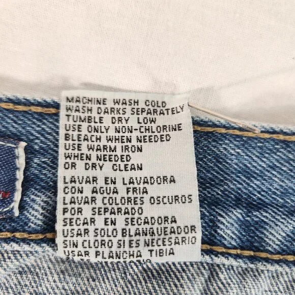 BUGLE BOY 750 Vintage Unisex Baggy Tapered Easy Fit Size 38W 32 IN Exc. Condit. - Picture 12 of 16